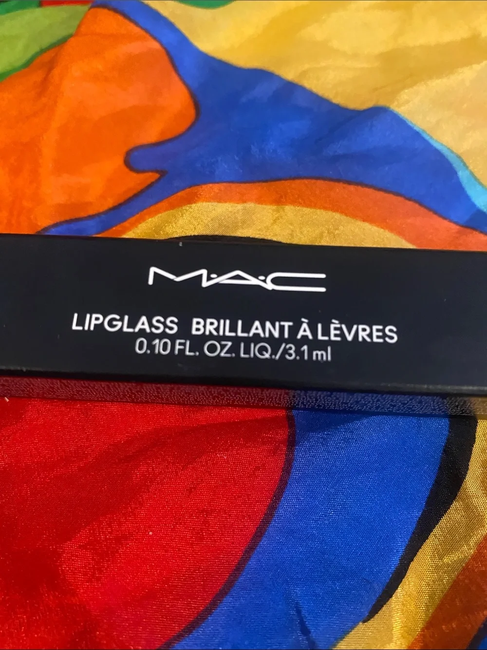 MAC Lipglass Lip Gloss - Red & Blue Packaging Accent